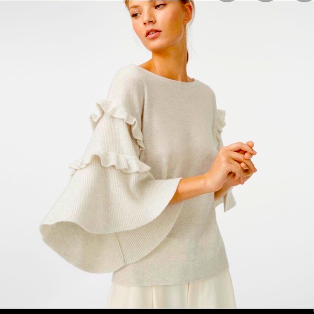 Club Monaco Cream Cashmere Sweater